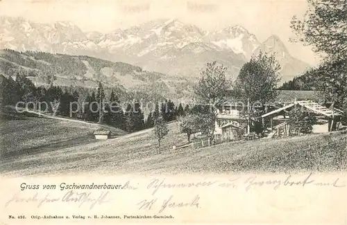 AK / Ansichtskarte Partenkirchen Gschwandnerbauer Partenkirchen