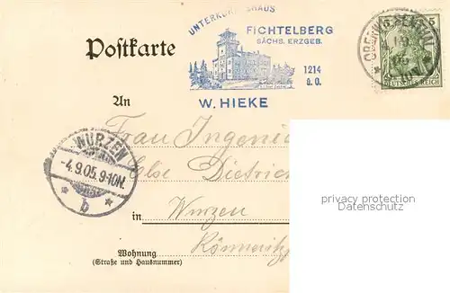 AK / Ansichtskarte Oberwiesenthal_Erzgebirge Blick vom Fichtelberg Prinzenweg Unterkunftshaus Oberwiesenthal Erzgebirge