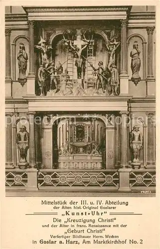 AK / Ansichtskarte Goslar Kunst Uhr Mittelst?ck Goslar