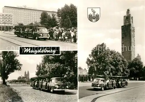 AK / Ansichtskarte Magdeburg Minibusse des Kulturparkes Rotehorn Magdeburg