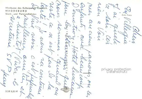 AK / Ansichtskarte Magdeburg Minibusse des Kulturparkes Rotehorn Magdeburg