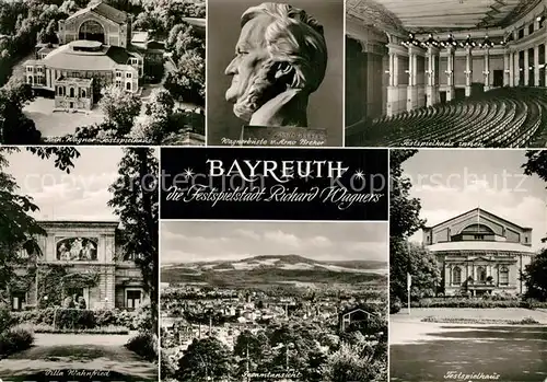 AK / Ansichtskarte Bayreuth Festspielstadt Richard Wagners Villa Wahnfried Festspielhaus  Bayreuth