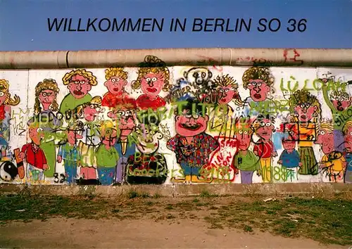 AK / Ansichtskarte Kreuzberg_Berlin Berliner Mauer Kreuzberg Berlin