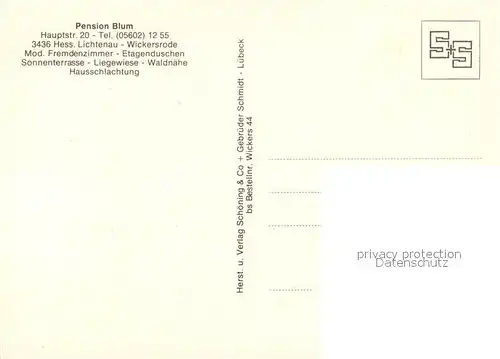 AK / Ansichtskarte Wickersrode Pension Blum Wickersrode
