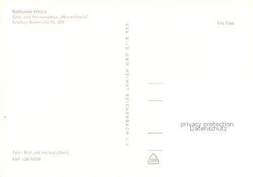 AK / Ansichtskarte Brotterode Gast Pensionshaus Mommelstein Winter Brotterode