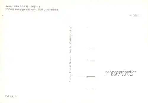 AK / Ansichtskarte Seiffen_Erzgebirge FDGB Erholungsheim Gaststaette Dorfheimat Seiffen Erzgebirge