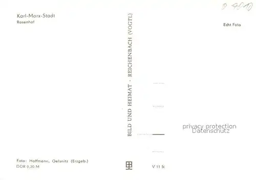 AK / Ansichtskarte Karl Marx Stadt Rosenhof Karl Marx Stadt