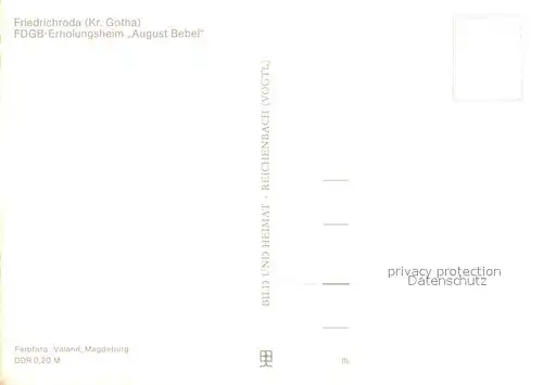 AK / Ansichtskarte Friedrichroda FDGB Erholungsheim August Bebel Friedrichroda