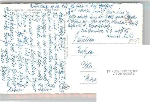 AK / Ansichtskarte Bischofsgruen Panorama Ochsenkopf Bischofsgruen