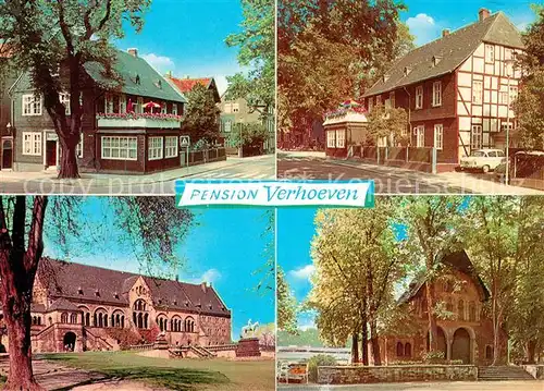 AK / Ansichtskarte Goslar Pension Verhoeven Kirche Kaiserpfalz Goslar