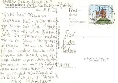 AK / Ansichtskarte Bad_Goegging Kurmittelhaus mit Limes Thermen Bad_Goegging