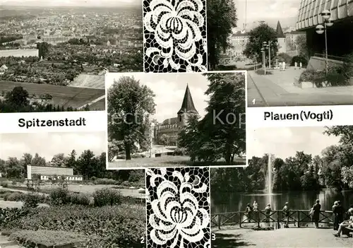 AK / Ansichtskarte Plauen_Vogtland Spitzenstadt Otto Grotewohl Platz Parktheater Stadtpark Plauen_Vogtland