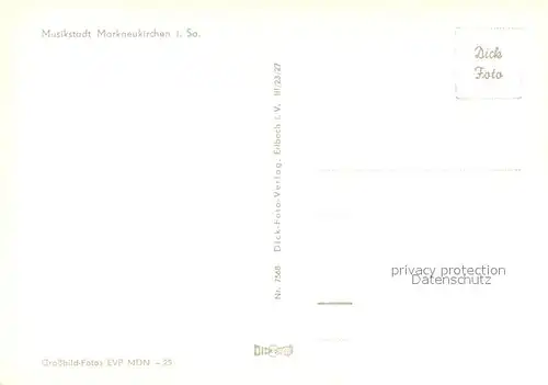 AK / Ansichtskarte Markneukirchen Zschucke Brunnen Gewerbemuseum Thaelmann Platz Stadtpanorama Markneukirchen