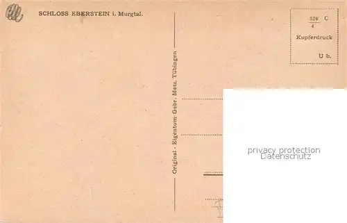 AK / Ansichtskarte Gernsbach Schloss Eberstein Gernsbach
