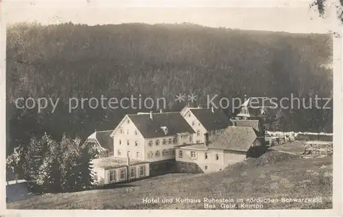 AK / Ansichtskarte Ruhestein Hotel Kurhaus  Ruhestein