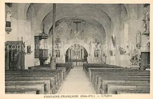 AK / Ansichtskarte Fontaine Francaise Eglise Interieur Fontaine Francaise