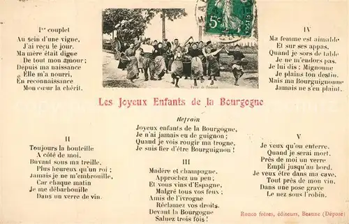AK / Ansichtskarte Bourgogne_Region Les Joyeux Enfants de la Bourgogne 
