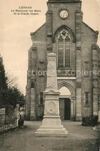 AK / Ansichtskarte Liernais Le Monument aux Morts de la Grande Guerre Liernais