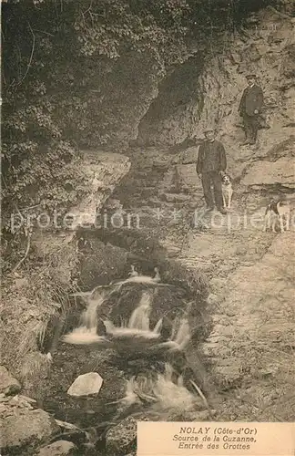 AK / Ansichtskarte Nolay_Cote d_Or_Burgund Source de la Cuzanne Entree des Grottes Nolay_Cote d_Or_Burgund