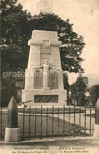 AK / Ansichtskarte Lux_Cote d_Or Monument a la Memoire des Enfants du Pays morts de la Patrie Lux_Cote d_Or