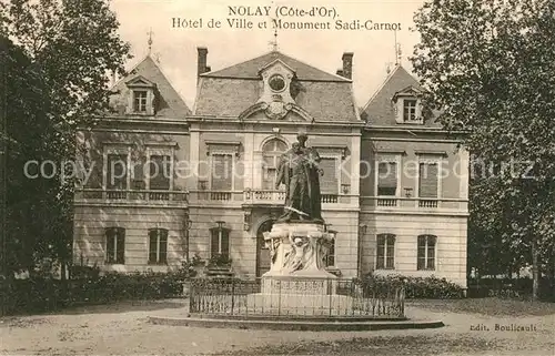AK / Ansichtskarte Nolay_Cote d_Or_Burgund Hotel de Ville et Monument Sadi Carnot Nolay_Cote d_Or_Burgund