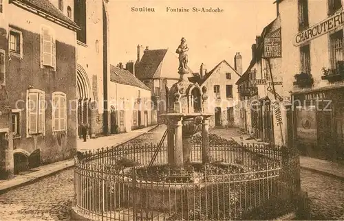 AK / Ansichtskarte Saulieu Fontaine St Andoche Saulieu
