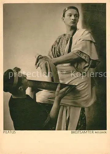 AK / Ansichtskarte Oberammergau Passionsspiele Pilatus Breitsamter Melchior Oberammergau