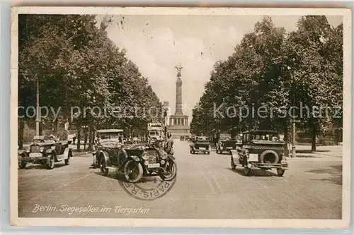 AK / Ansichtskarte Berlin Siegesallee im Tiergarten Berlin