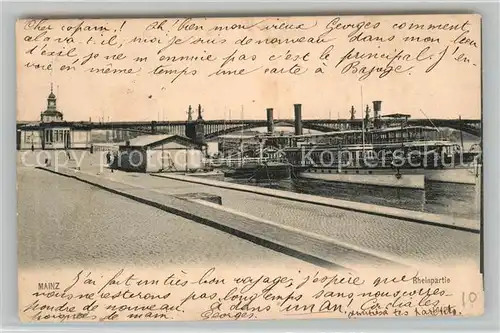 AK / Ansichtskarte Mainz_Rhein Rheinpartie Mainz Rhein