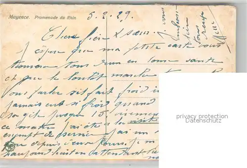 AK / Ansichtskarte Mayence Rheinpromenade Mayence
