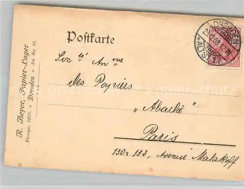 AK / Ansichtskarte Dresden R. Beyer Papier Lager Dresden