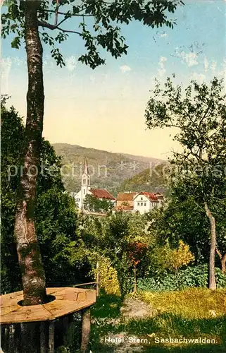 AK / Ansichtskarte Sasbachwalden Hotel Stern Kirche Sasbachwalden