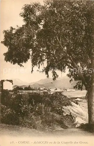 AK / Ansichtskarte Ajaccio vu de la Chapelle des Grees Ajaccio