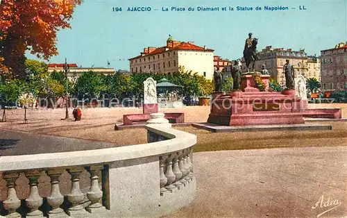 AK / Ansichtskarte Ajaccio La Place du Diamant et la Statue de Napoleon Ajaccio