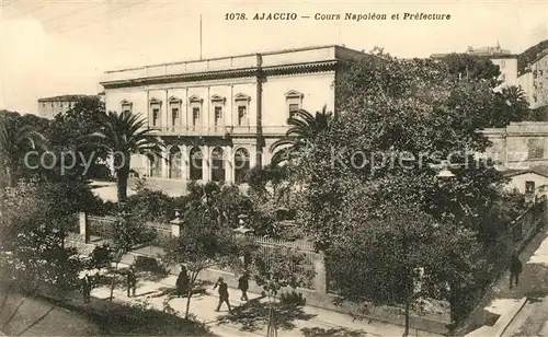 AK / Ansichtskarte Ajaccio Cours Napoleon et Prefecture Ajaccio
