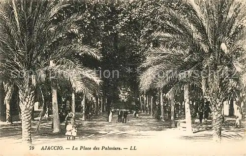 AK / Ansichtskarte Ajaccio La Place des Palmiers Ajaccio