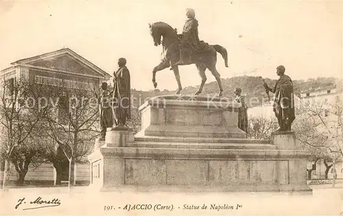 AK / Ansichtskarte Ajaccio Statue de Napoleon I Ajaccio