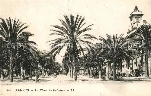 AK / Ansichtskarte Ajaccio La Place des Palmiers Ajaccio