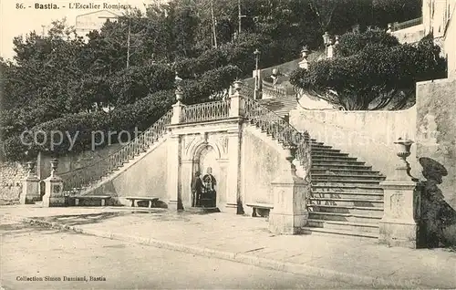 AK / Ansichtskarte Bastia Escalier Romieux Bastia