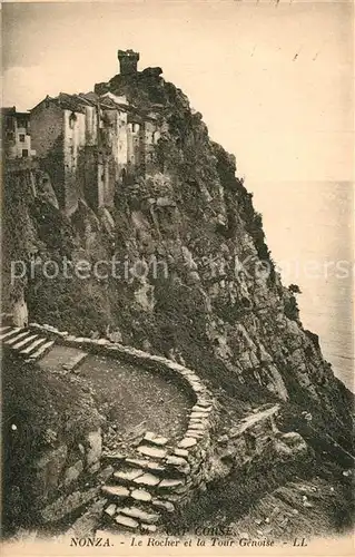 AK / Ansichtskarte Nonza Le Rocher et la Tour Genoise Nonza