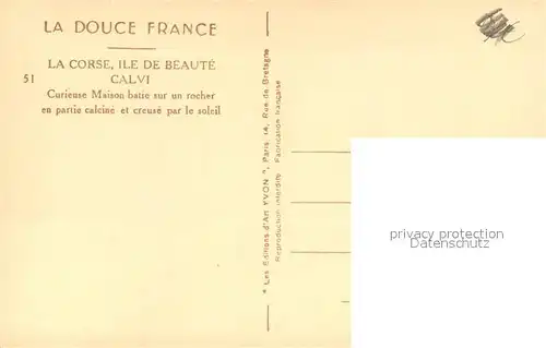 AK / Ansichtskarte Calvi Curieuse Maison batie sur un rocher en partie calcine et creuse par le soleil Calvi