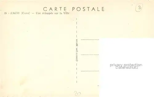 AK / Ansichtskarte Calvi Une echappee sur la Ville Calvi