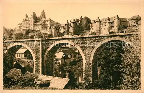Uzerche Les vieux chateaux et le viaduc Uzerche