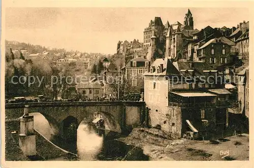 Uzerche Pont Turgot et vue generale Uzerche