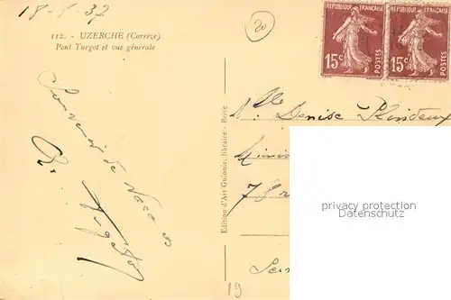 Uzerche Pont Turgot et vue generale Uzerche