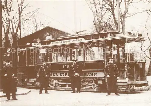 Strassenbahn Offener Triebwagen Nr. 148 Endstation Linie 4 in Horn Bremen 