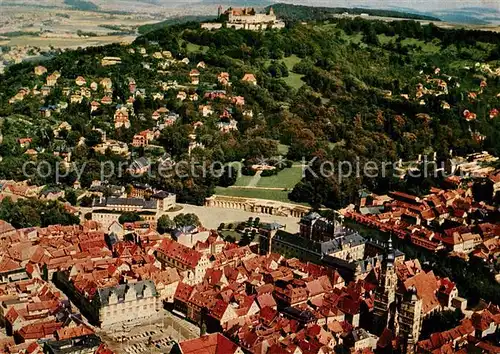 Coburg mit Blick zum Schloss Fliegeraufnahme Coburg