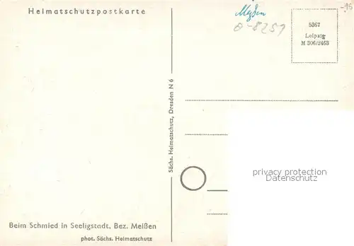Seeligstadt_Klipphausen Beim Schmied Heimatschutzpostkarte 