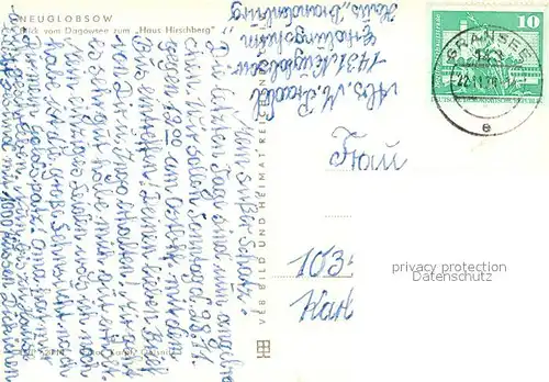 Neuglobsow Blick vom Dagowsee zum Haus Hirschberg Neuglobsow