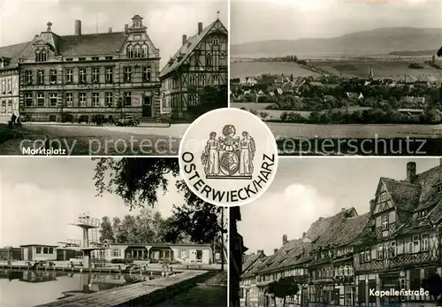 Osterwieck Marktplatz Kapellenstrasse Freibad Landschaftspanorama Osterwieck